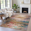 Piper Looms Chantille Abstract ACN2035 Sage Machine Washable Area Rug Lifestyle Image Feature