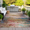 Piper Looms Chantille Abstract ACN2035 Sage Machine Washable Area Rug Outdoor Lifestyle Image Feature