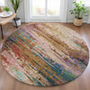 Piper Looms Chantille Abstract ACN2035 Sage Machine Washable Area Rug Round Lifestyle Image Feature