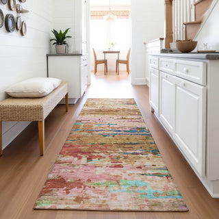 Piper Looms Chantille Abstract ACN2035 Sage Machine Washable Area Rug Runner Lifestyle Image Feature