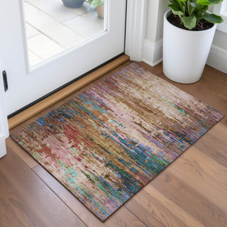 Piper Looms Chantille Abstract ACN2035 Sage Machine Washable Area Rug Scatter Lifestyle Image Feature