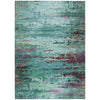 Piper Looms Chantille Abstract ACN2035 Teal Machine Washable Area Rug main image