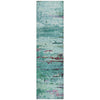 Piper Looms Chantille Abstract ACN2035 Teal Machine Washable Area Rug Runner Main Image