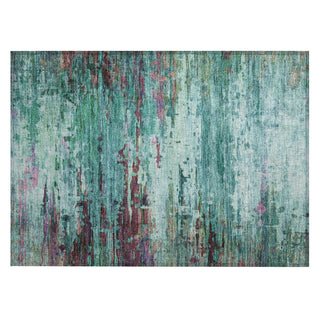 Piper Looms Chantille Abstract ACN2035 Teal Machine Washable Area Rug Scatter Main Image
