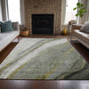 Piper Looms Chantille Swirls ACN2036 Aloe Machine Washable Area Rug Lifestyle Image Feature