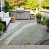 Piper Looms Chantille Swirls ACN2036 Aloe Machine Washable Area Rug Outdoor Lifestyle Image Feature