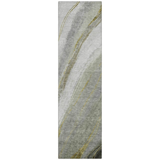 Piper Looms Chantille Swirls ACN2036 Aloe Machine Washable Area Rug Runner Main Image