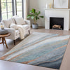 Piper Looms Chantille Swirls ACN2036 Blue Machine Washable Area Rug Lifestyle Image Feature