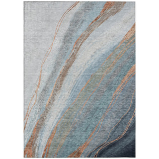 Piper Looms Chantille Swirls ACN2036 Blue Machine Washable Area Rug main image