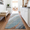 Piper Looms Chantille Swirls ACN2036 Blue Machine Washable Area Rug Runner Lifestyle Image Feature