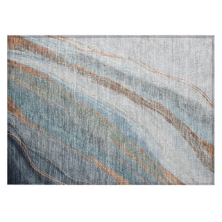 Piper Looms Chantille Swirls ACN2036 Blue Machine Washable Area Rug Scatter Main Image
