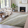 Piper Looms Chantille Swirls ACN2036 Pewter Machine Washable Area Rug Lifestyle Image Feature