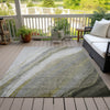 Piper Looms Chantille Swirls ACN2036 Pewter Machine Washable Area Rug Outdoor Lifestyle Image Feature