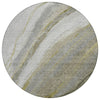 Piper Looms Chantille Swirls ACN2036 Pewter Machine Washable Area Rug Round Main Image