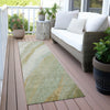 Piper Looms Chantille Swirls ACN2036 Sage Machine Washable Area Rug Runner Outdoor Lifestyle Image Feature