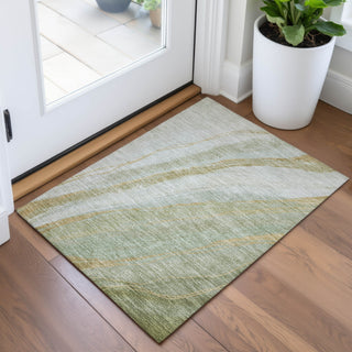 Piper Looms Chantille Swirls ACN2036 Sage Machine Washable Area Rug Scatter Lifestyle Image Feature