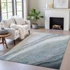 Piper Looms Chantille Swirls ACN2036 Teal Machine Washable Area Rug Lifestyle Image Feature