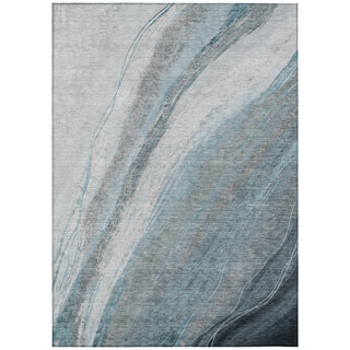 Piper Looms Chantille Swirls ACN2036 Teal Machine Washable Area Rug main image