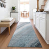 Piper Looms Chantille Swirls ACN2036 Teal Machine Washable Area Rug Runner Lifestyle Image Feature