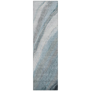 Piper Looms Chantille Swirls ACN2036 Teal Machine Washable Area Rug Runner Main Image