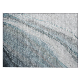 Piper Looms Chantille Swirls ACN2036 Teal Machine Washable Area Rug Scatter Main Image