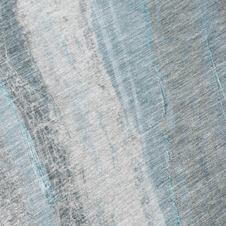 Piper Looms Chantille Swirls ACN2036 Teal Machine Washable Area Rug Swatch Image