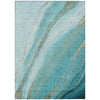 Piper Looms Chantille Swirls ACN2036 Turquoise Machine Washable Area Rug main image