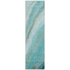 Piper Looms Chantille Swirls ACN2036 Turquoise Machine Washable Area Rug Runner Main Image