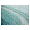 Piper Looms Chantille Swirls ACN2036 Turquoise Machine Washable Area Rug Scatter Main Image