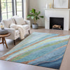 Piper Looms Chantille Swirls ACN2037 Blue Machine Washable Area Rug Lifestyle Image Feature