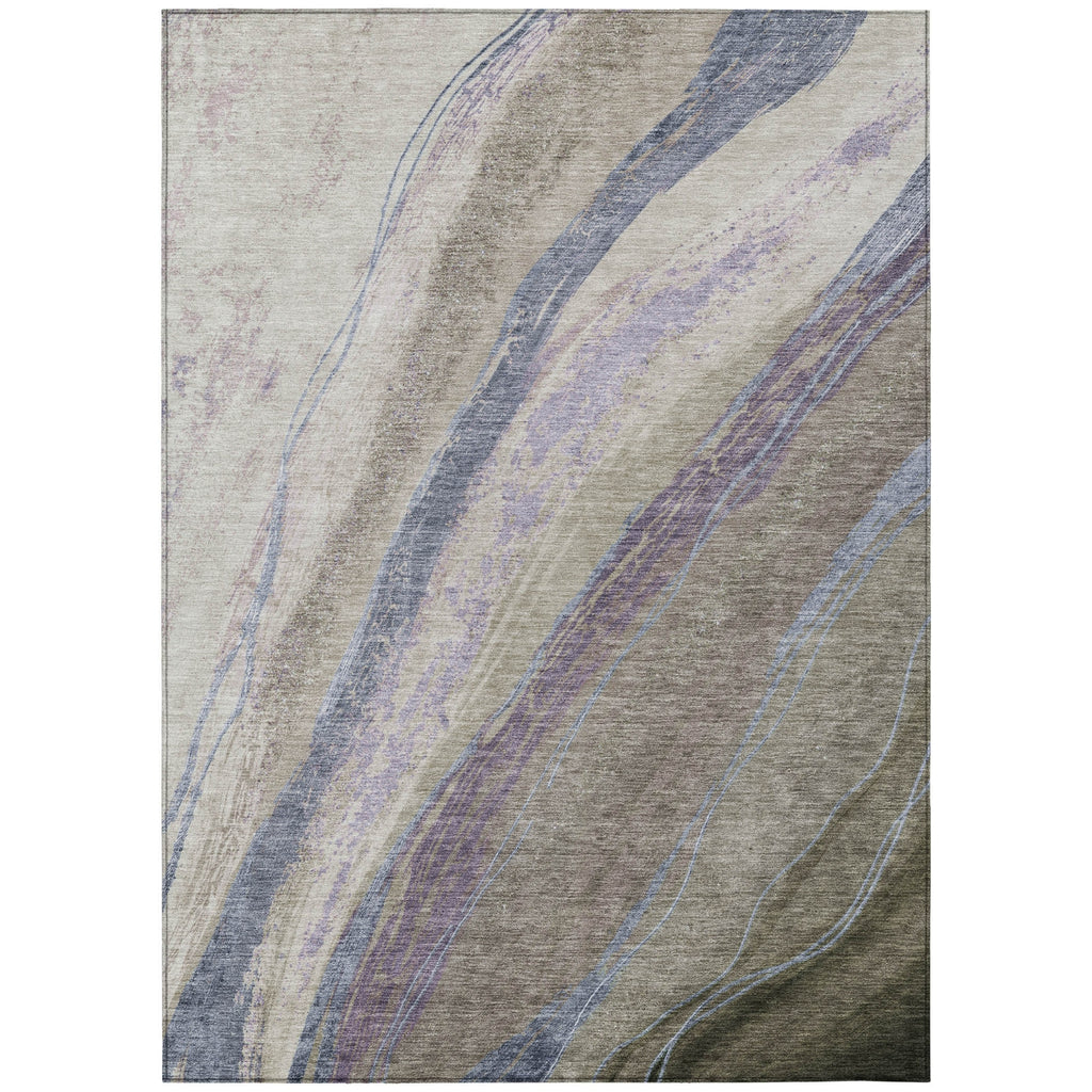 Piper Looms Chantille Swirls ACN2037 Mocha Machine Washable Area Rug main image