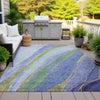 Piper Looms Chantille Swirls ACN2037 Purple Machine Washable Area Rug Outdoor Lifestyle Image Feature