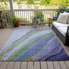 Piper Looms Chantille Swirls ACN2037 Purple Machine Washable Area Rug Outdoor Lifestyle Image Feature