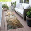 Piper Looms Chantille Abstract ACN2038 Paprika Machine Washable Area Rug Runner Outdoor Lifestyle Image Feature