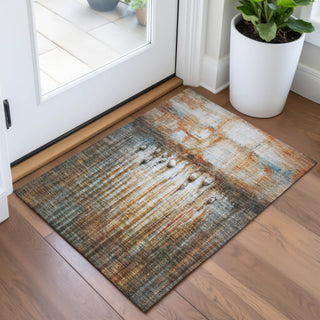 Piper Looms Chantille Abstract ACN2038 Paprika Machine Washable Area Rug Scatter Lifestyle Image Feature