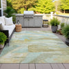 Piper Looms Chantille Abstract ACN2039 Beige Machine Washable Area Rug Outdoor Lifestyle Image Feature