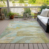 Piper Looms Chantille Abstract ACN2039 Beige Machine Washable Area Rug Outdoor Lifestyle Image Feature