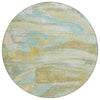 Piper Looms Chantille Abstract ACN2039 Beige Machine Washable Area Rug Round Main Image