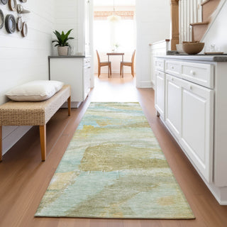Piper Looms Chantille Abstract ACN2039 Beige Machine Washable Area Rug Runner Lifestyle Image Feature