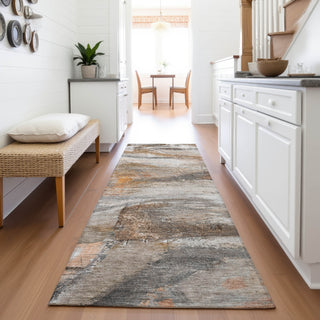 Piper Looms Chantille Abstract ACN2039 Brown Machine Washable Area Rug Runner Lifestyle Image Feature