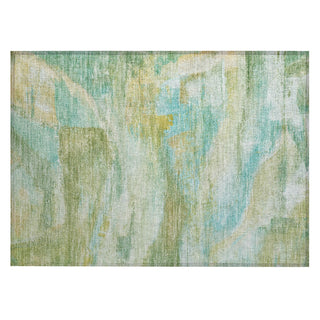 Piper Looms Chantille Abstract ACN2039 Green Machine Washable Area Rug Scatter Main Image
