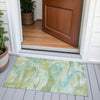 Piper Looms Chantille Abstract ACN2039 Green Machine Washable Area Rug Scatter Outdoor Lifestyle Image Feature