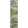 Piper Looms Chantille Abstract ACN2039 Olive Machine Washable Area Rug Runner Main Image