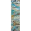 Piper Looms Chantille Abstract ACN2039 Teal Machine Washable Area Rug Runner Main Image