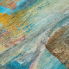 Piper Looms Chantille Abstract ACN2039 Teal Machine Washable Area Rug Swatch Image