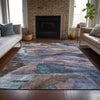Piper Looms Chantille Abstract ACN2040 Mocha Machine Washable Area Rug Lifestyle Image Feature