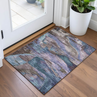 Piper Looms Chantille Abstract ACN2040 Mocha Machine Washable Area Rug Scatter Lifestyle Image Feature