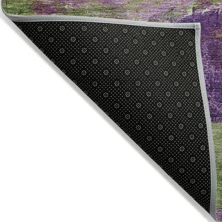 Piper Looms Chantille Abstract ACN2040 Purple Machine Washable Area Rug Backing Image