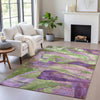 Piper Looms Chantille Abstract ACN2040 Purple Machine Washable Area Rug Lifestyle Image Feature