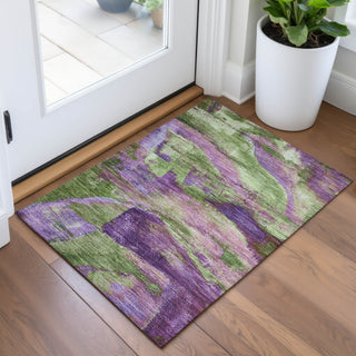 Piper Looms Chantille Abstract ACN2040 Purple Machine Washable Area Rug Scatter Lifestyle Image Feature